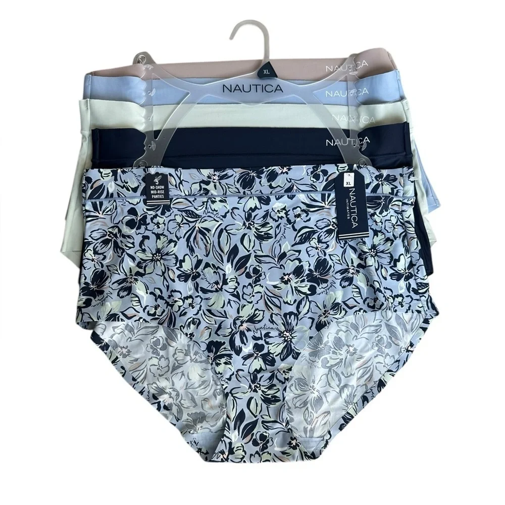 Nautica 5-PK No Show Mid Rise Panties - Picture 1 of 7